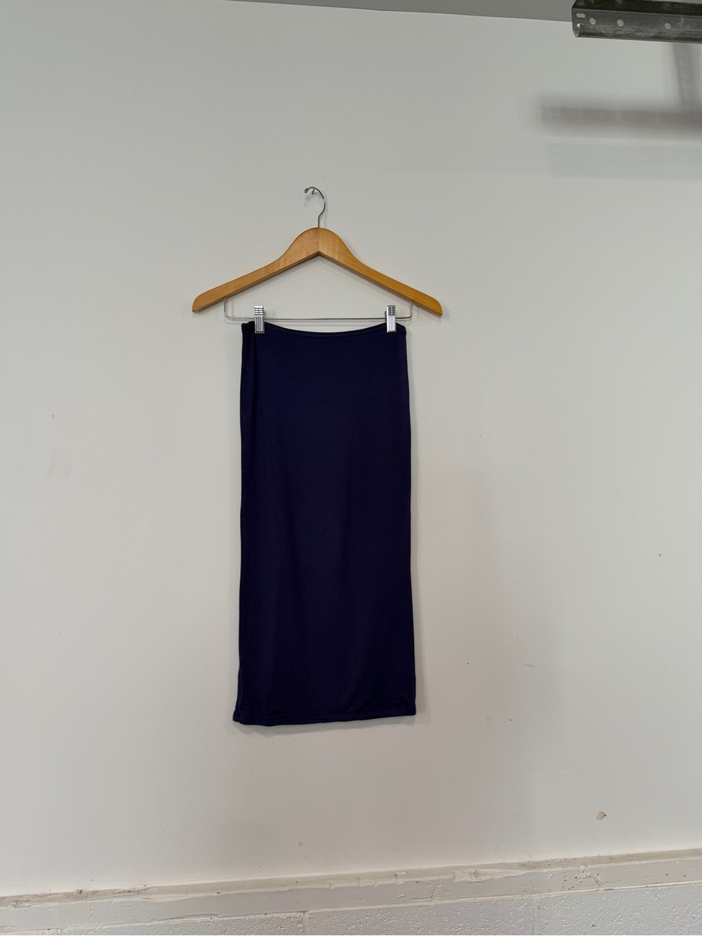Michael Stars Navy Modal Jersey convertible Midi Pencil Skirt